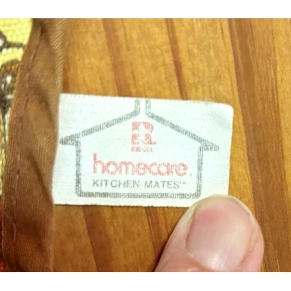 Vtg Homecare Kitchen Mates Bib Apron Vegetable Basket Tomato Mushroom Cabbage